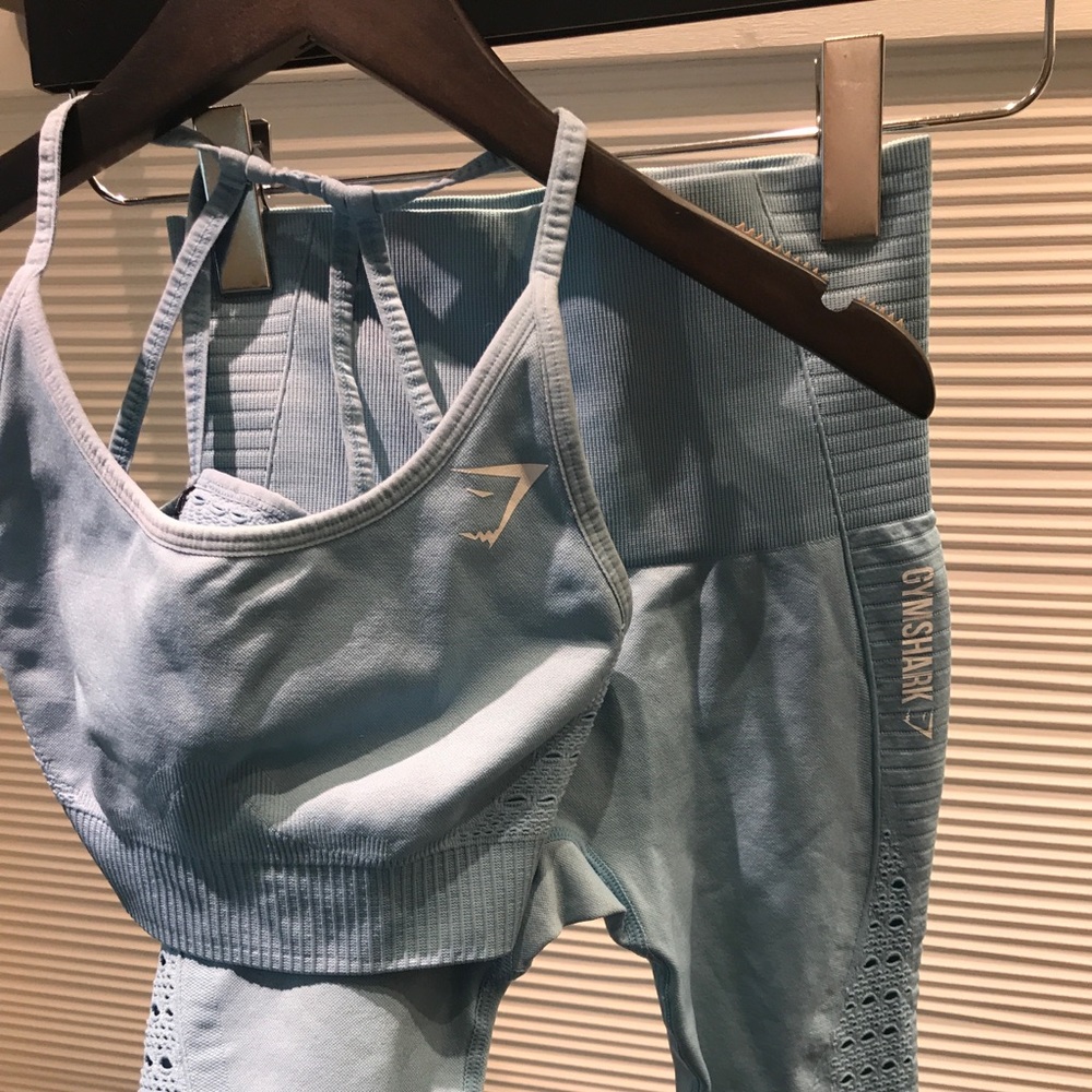 Gymshark light blue set xs